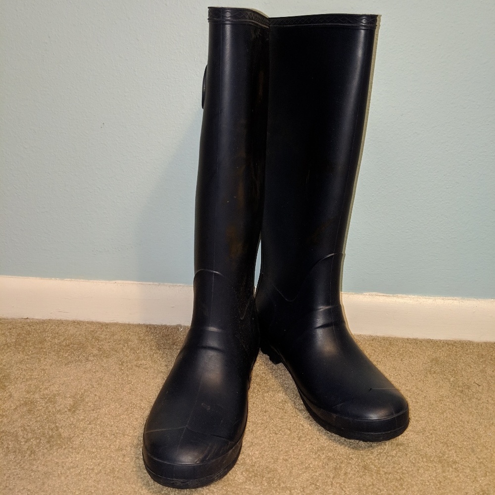 Navy Blue Rain Boots